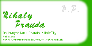 mihaly prauda business card